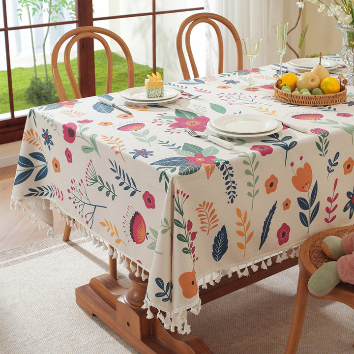 Blumenmuster Tischdecke