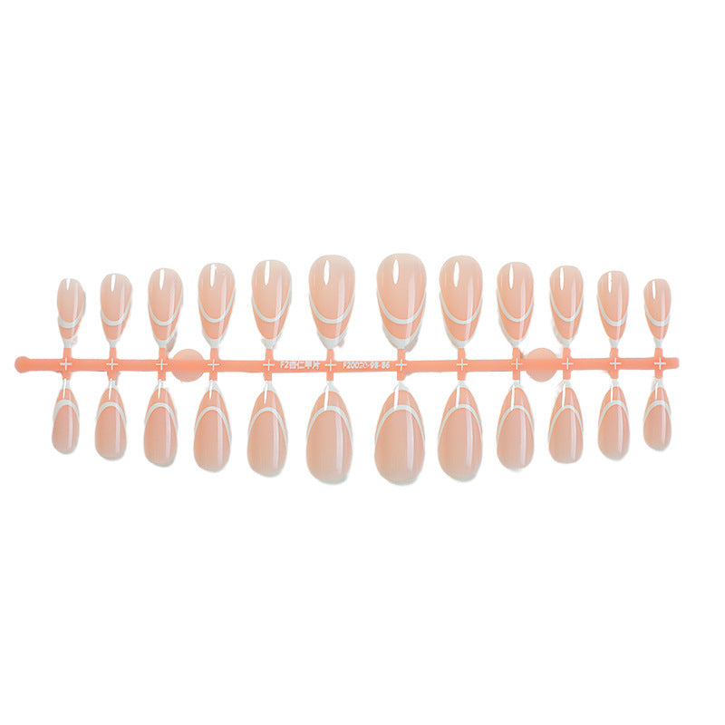 Designer Press-On-Nagelset mit eleganten geometrischen Mustern Karnz