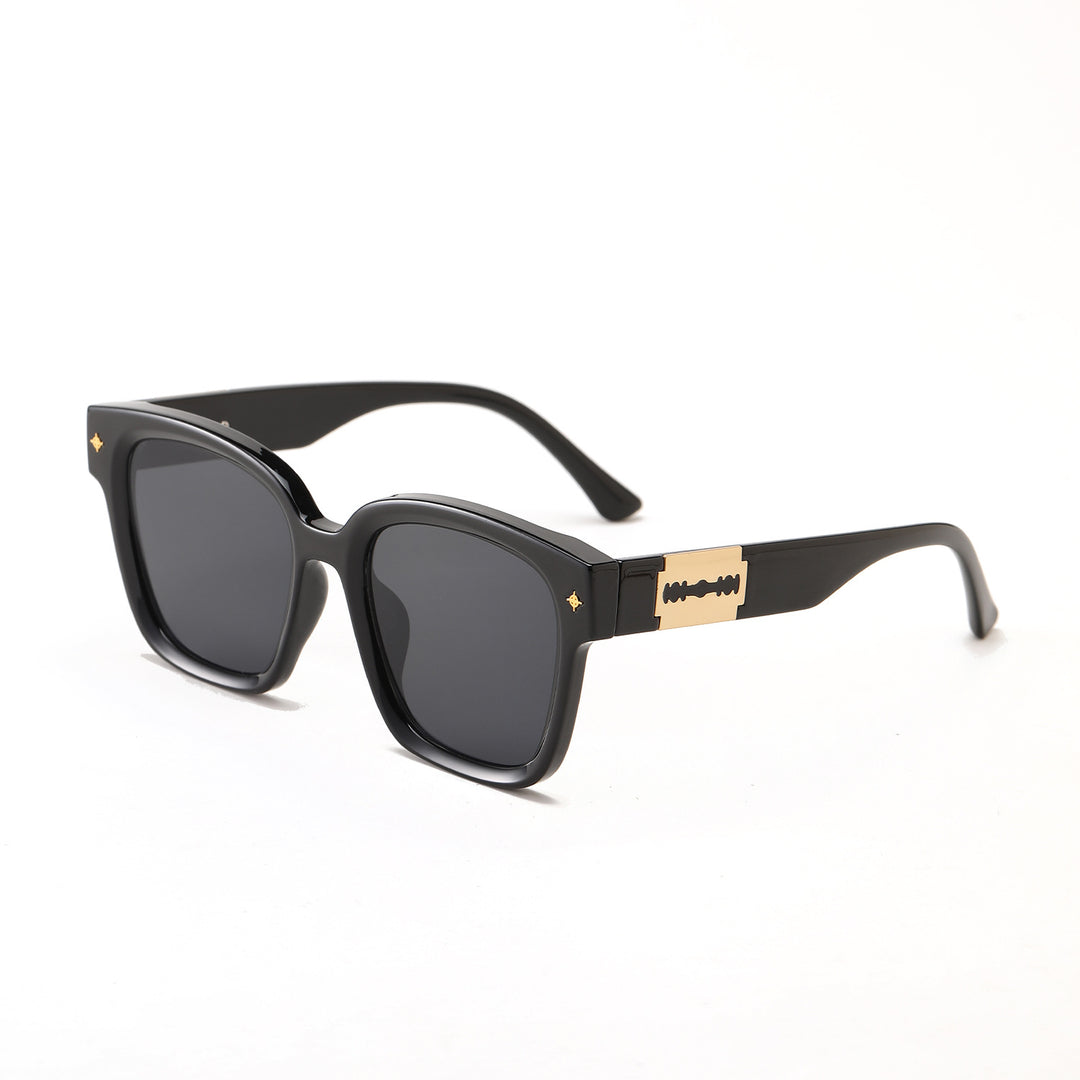 Damen modische quadratische Sonnenbrille mit transparentem Gestell Karnz