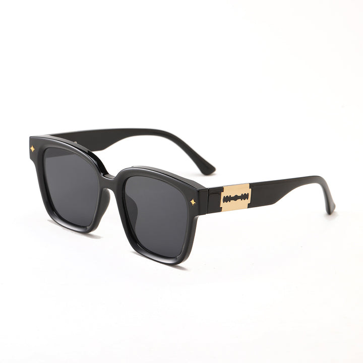 Damen modische quadratische Sonnenbrille mit transparentem Gestell Karnz