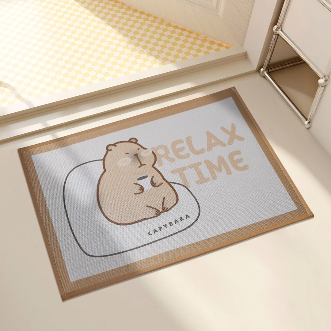 Adorable Capybara-Themen Türmatte für Zuhause