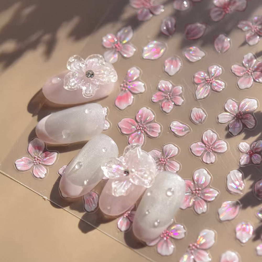 Florale Nagelkunst Verzierungen