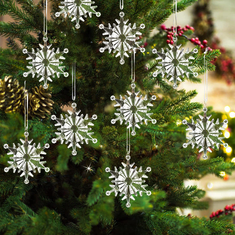 Elegante Glitzernde Schneeflocken-Hängedekoration Karnz