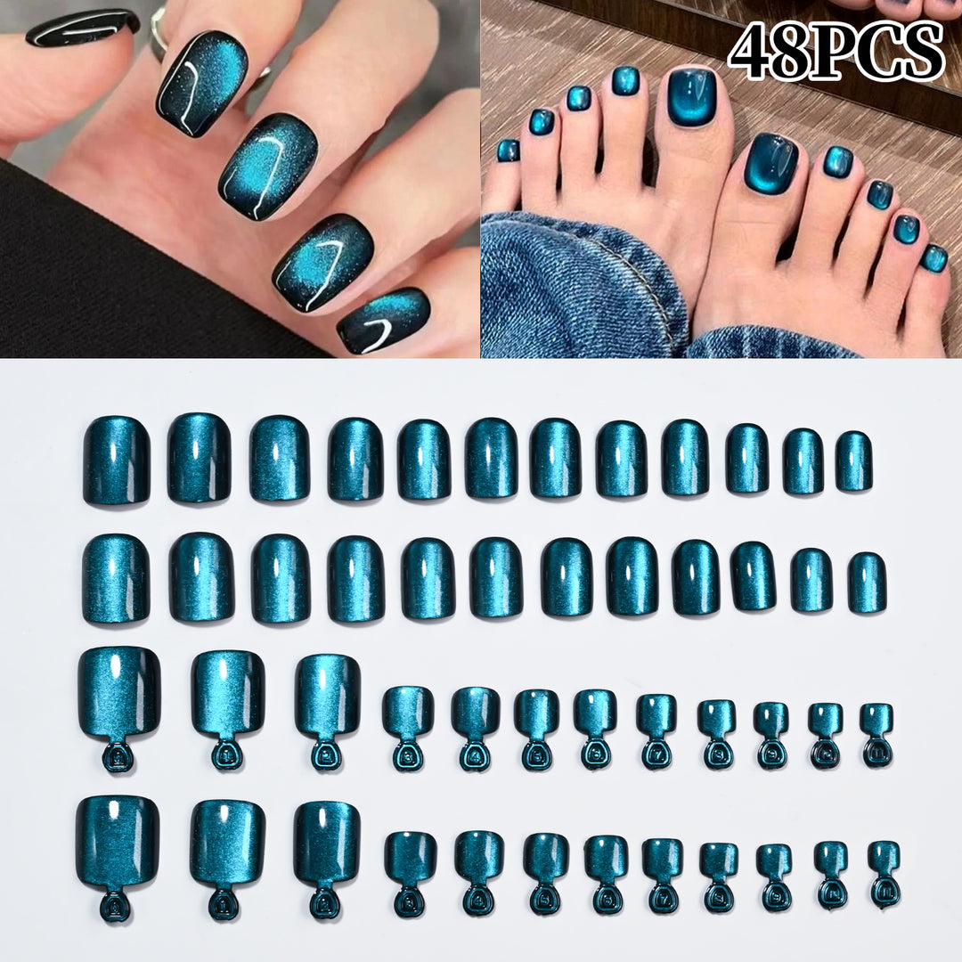Premium Glossy Press-On Nail Tips Set Karnz