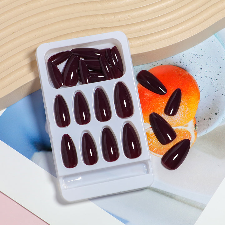 DIY Mandel-förmige Press-On Nagelset Karnz