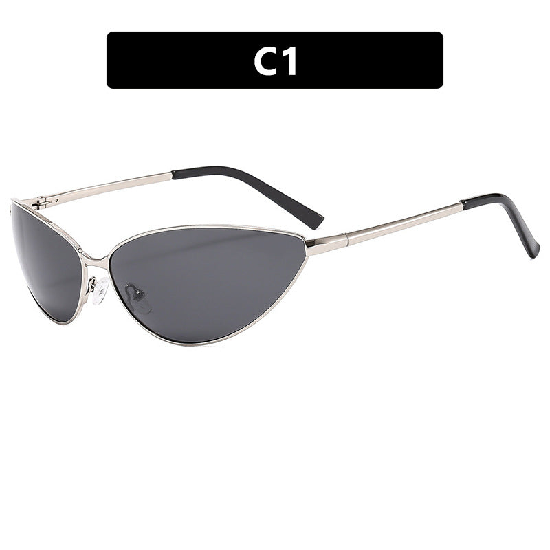 Damen Cat-Eye Sonnenbrille mit modischem Metallrahmen Karnz