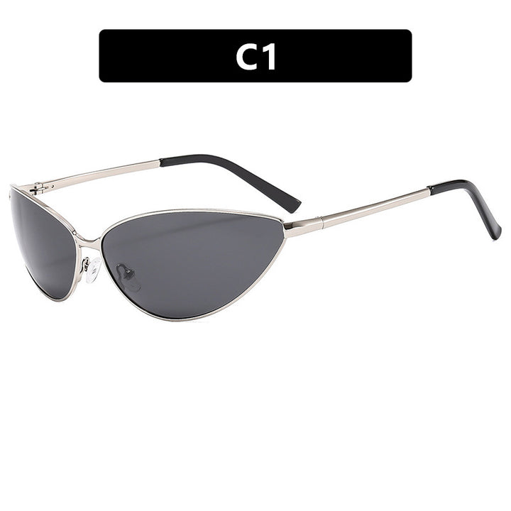Damen Cat-Eye Sonnenbrille mit modischem Metallrahmen Karnz