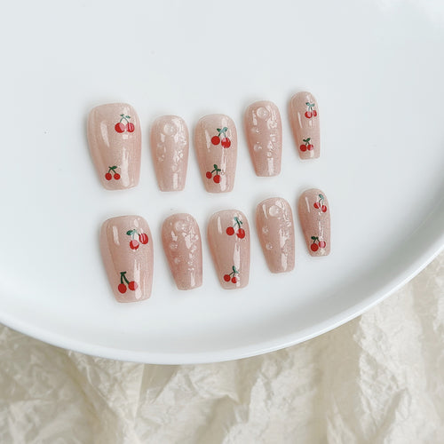 Kirschblüten Dekorative Press-On Nägel