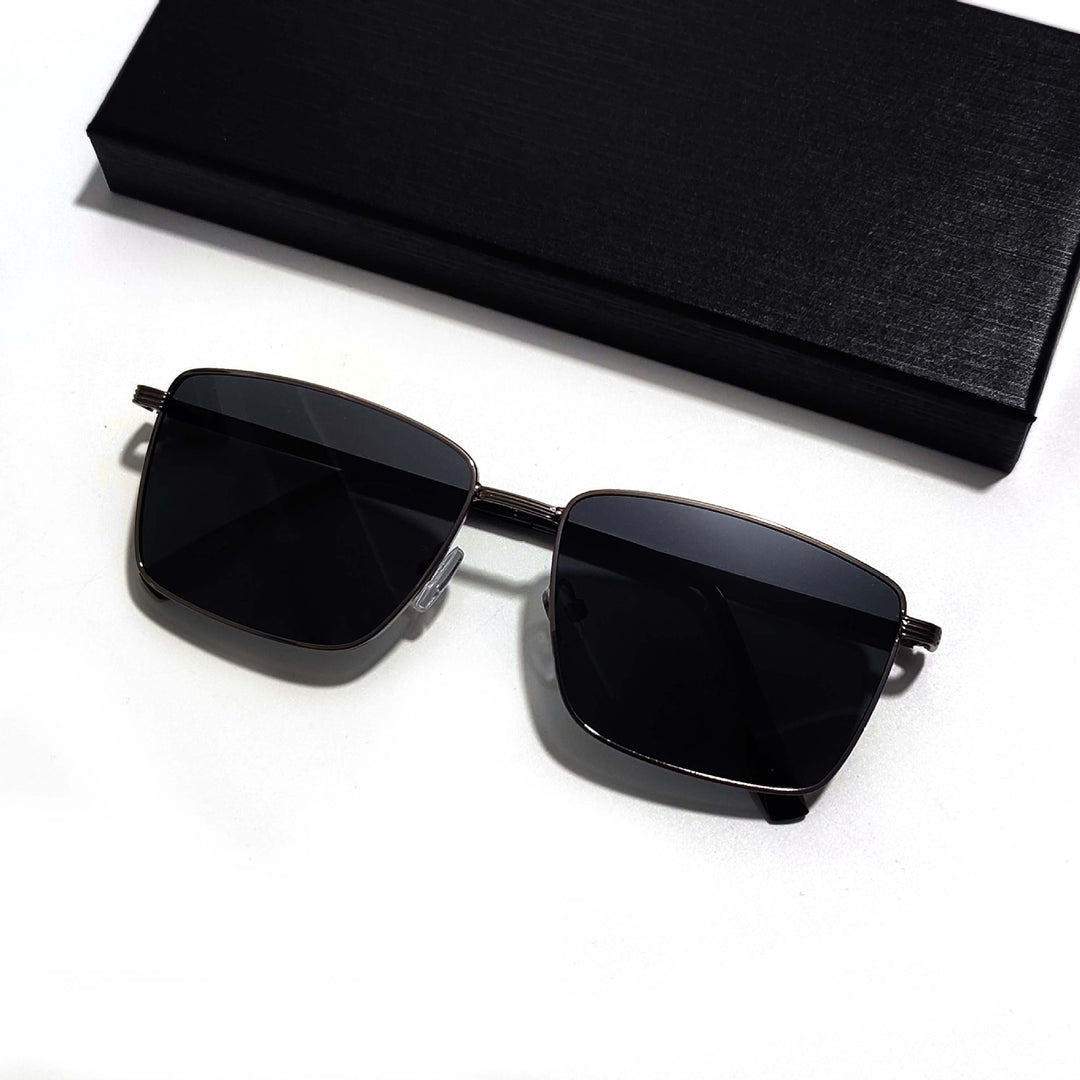Herren modische quadratische Sonnenbrille mit UV-Schutz und ergonomischen Bügeln Karnz