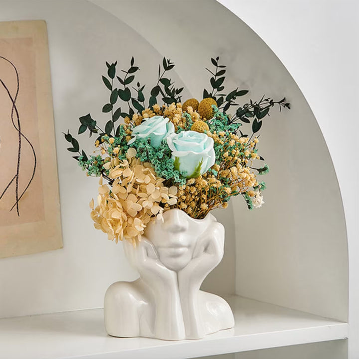 Kunstnerisch Handgeformte Blumenvase