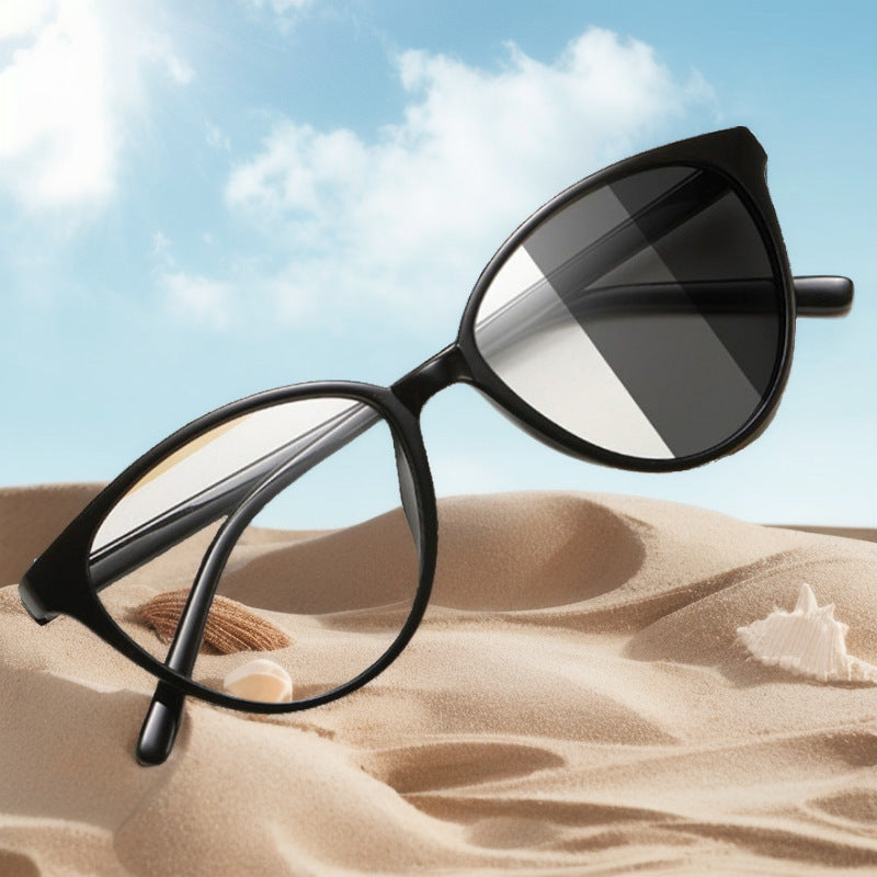 Damen modische lichtempfindliche Katzenaugenbrille Karnz