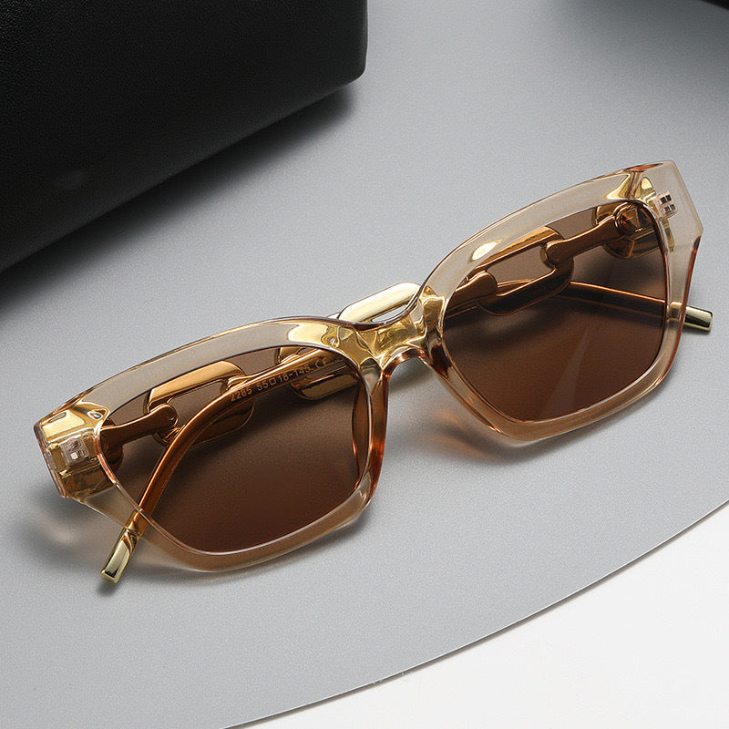 Damen Sonnenbrille mit einzigartigem Kettendesign Karnz