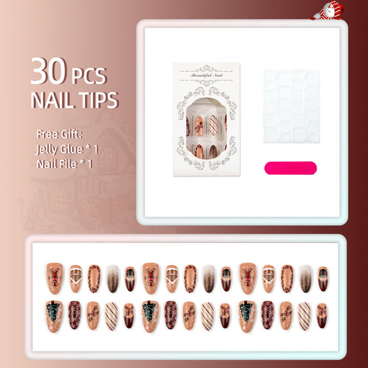 Urlaubsinspirierte dekorative Press-On-Nagelset