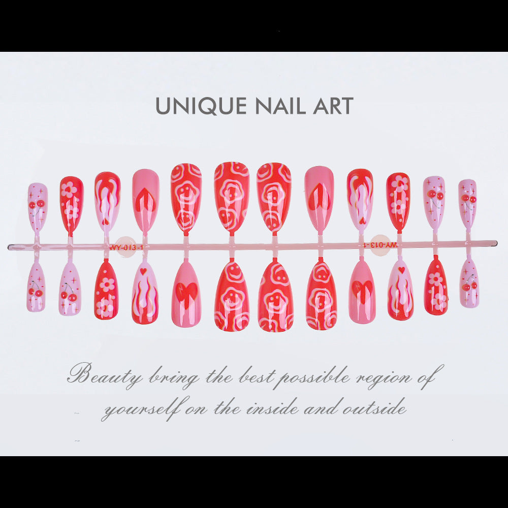 Künstlerisches Press-On Nageldesign-Set Karnz