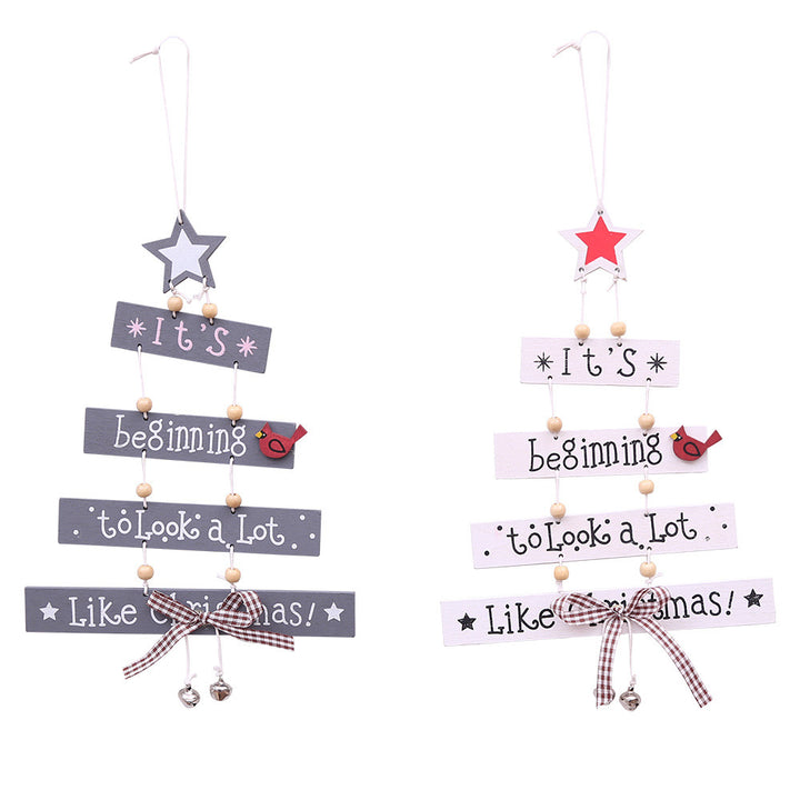 Dekoratives Holzschild mit Weihnachtsgruß Karnz