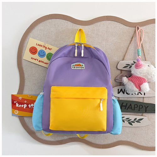 Trendy Farbenblockierender Rucksack