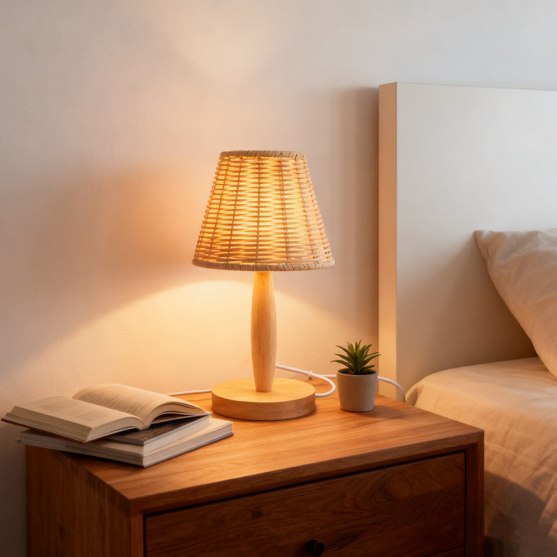 Geflochtene Tischlampe Karnz
