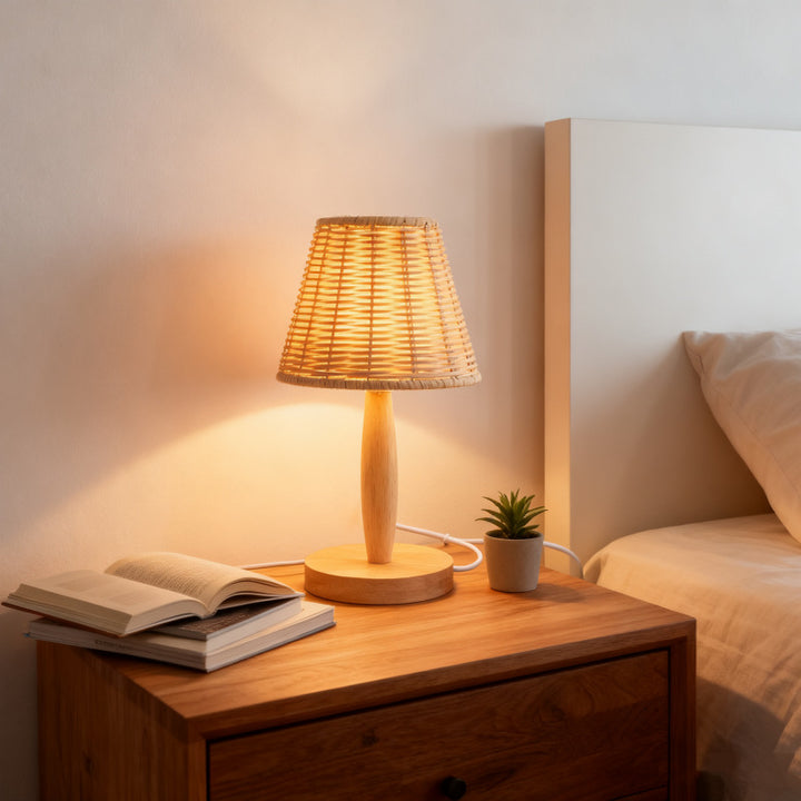 Geflochtene Tischlampe Karnz