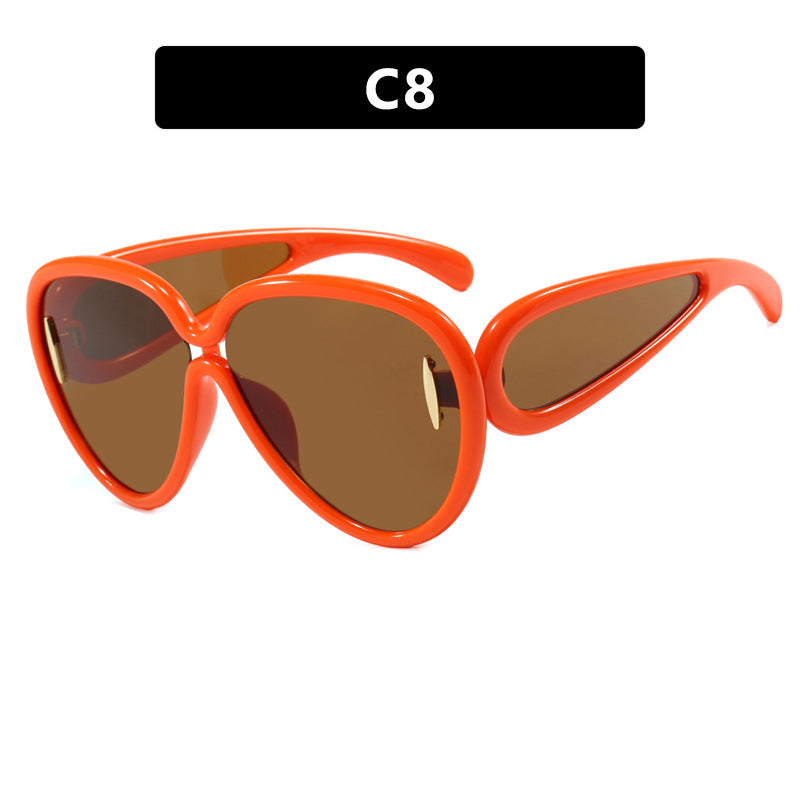 Damen extravagante Sonnenbrille im kreativen Design Karnz