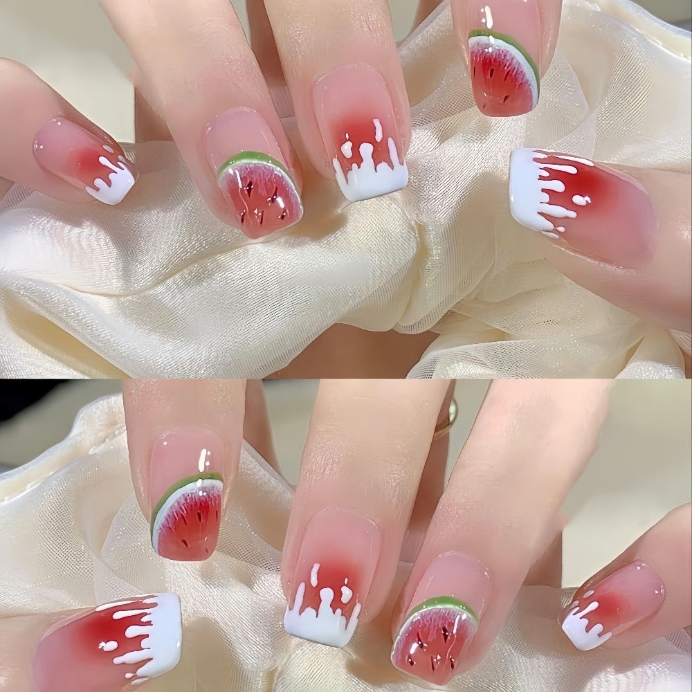 Kunstnägel im stilvollen Wassermelonen-Design Karnz
