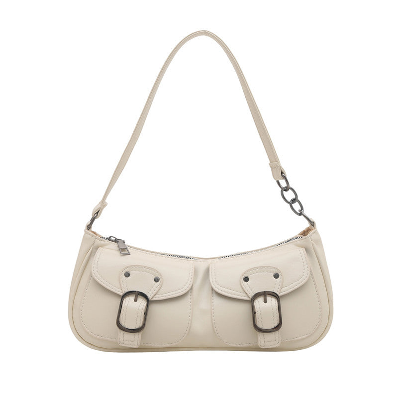Stilvolle Schultertasche mit doppeltem Taschen Karnz