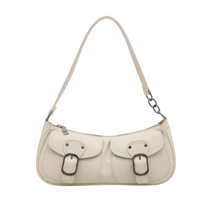 Stilvolle Schultertasche mit doppeltem Taschen Karnz