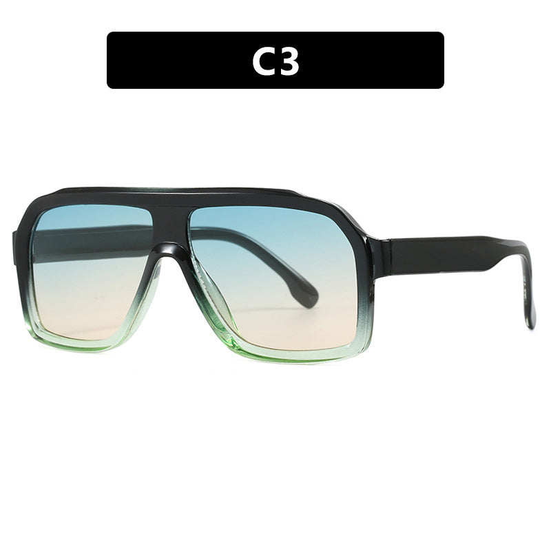 Damen große quadratische Sonnenbrille im modernen Design mit robustem Rahmen Karnz