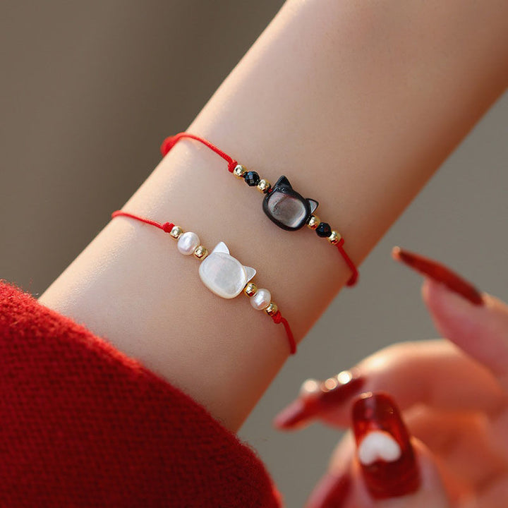 Verstellbares Katzen-Themen Charm-Armband Karnz