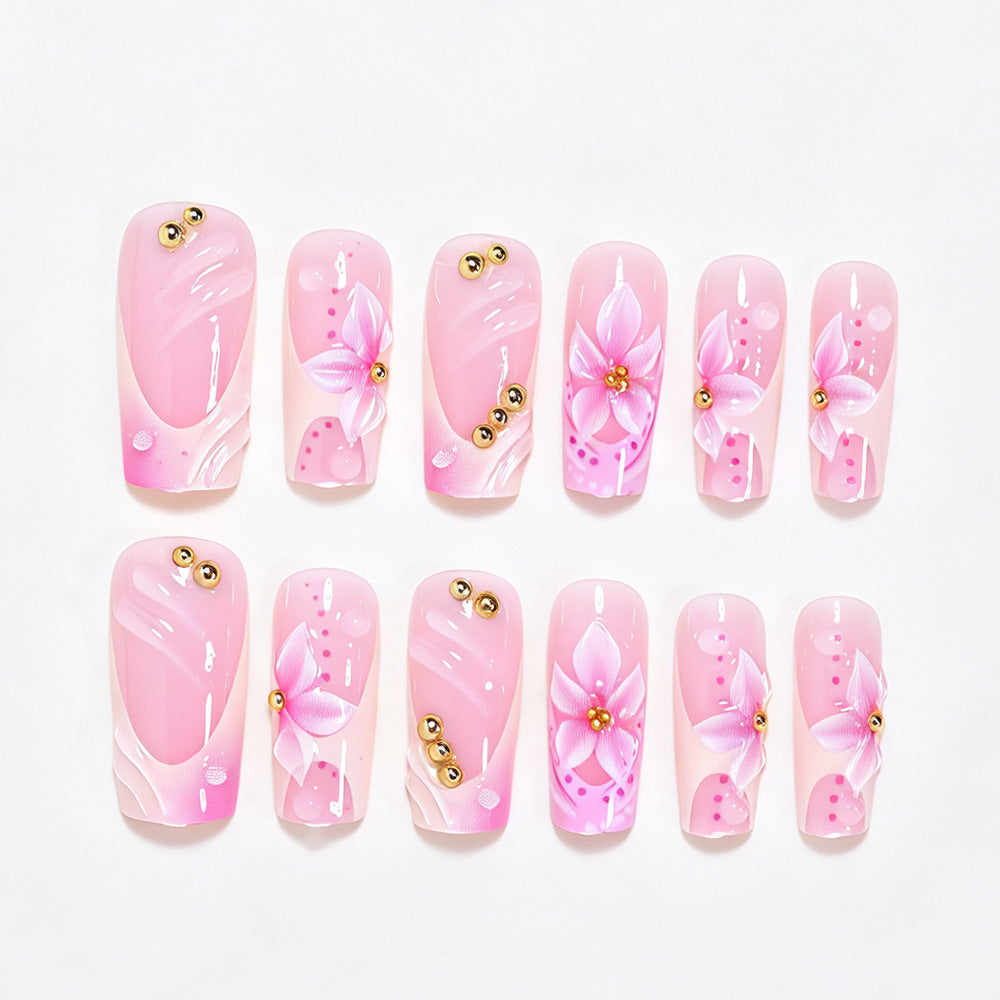 Künstlerisches Florales Nageldesign Set Karnz