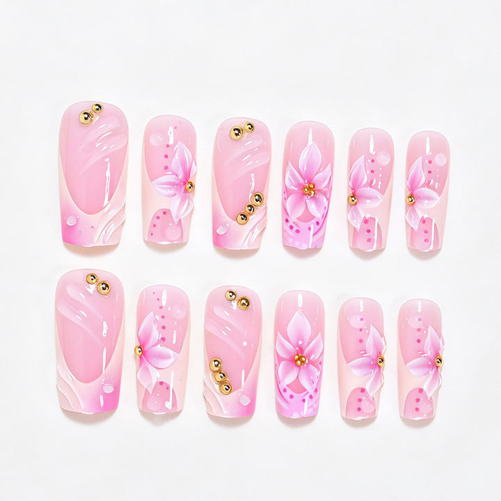 Künstlerisches Florales Nageldesign Set Karnz