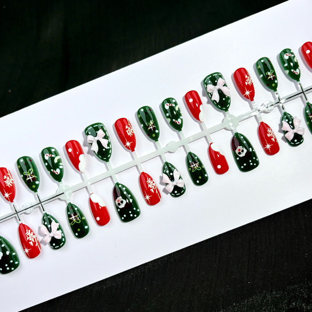 Dekorative Aufklebenägel-Set mit Weihnachtsthema