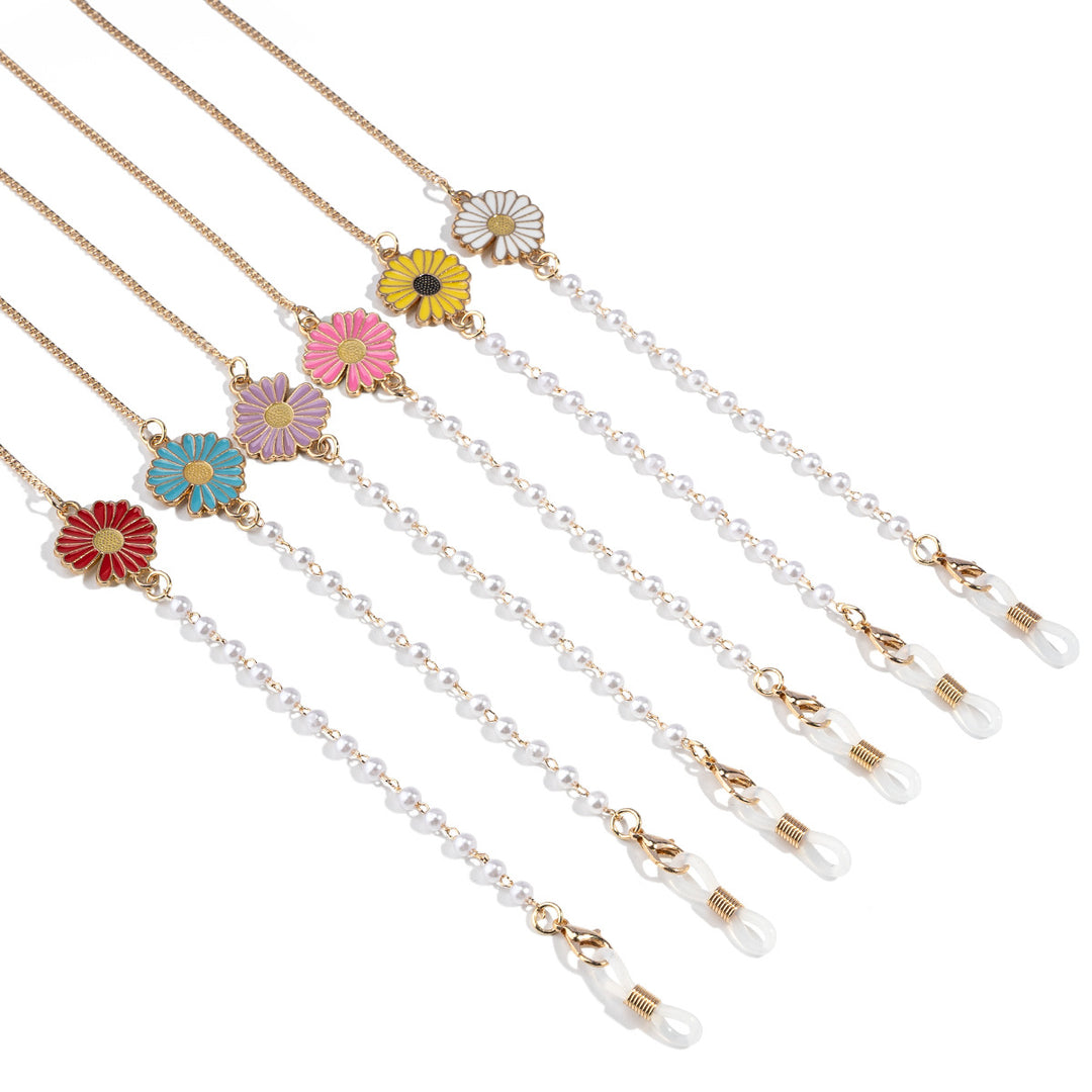 Blumen Design Brillen Kette Karnz