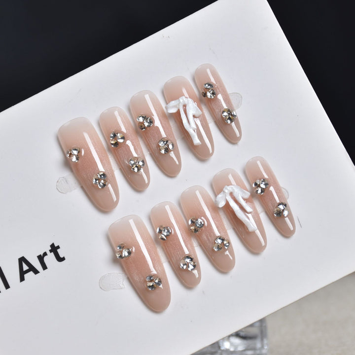 Dekorative Strass-Beschichtete Druck-Nagelverlängerungen Karnz