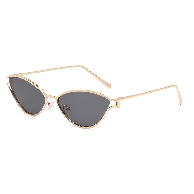 Damen Cat-Eye Sonnenbrille mit elegantem Metallrahmen und UV-Schutz Karnz