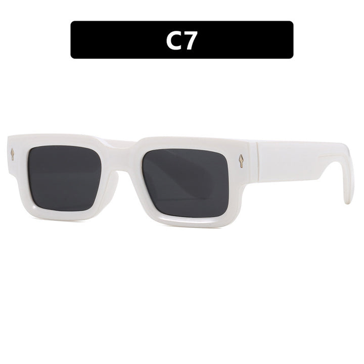 Damen modische quadratische Sonnenbrille mit markantem Design Karnz