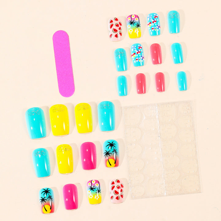 Tropisch inspiriertes Nagelkunst-Set Karnz