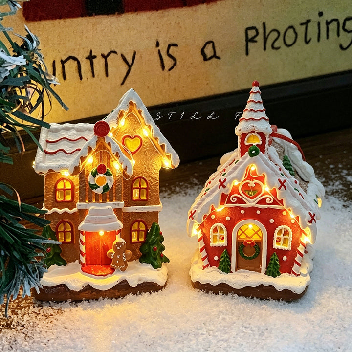 Leuchtendes Weihnachtsdorfdhaus Karnz