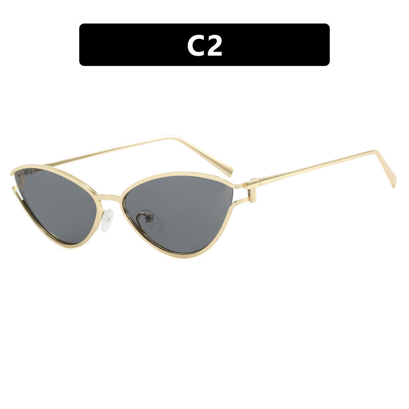 Damen Cat-Eye Sonnenbrille mit schützendem UV-Filter und elegantem Metallrahmen Karnz