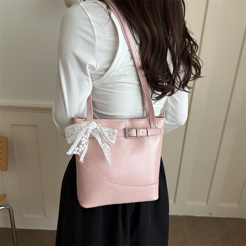 Elegante Kunstleder Schultertasche