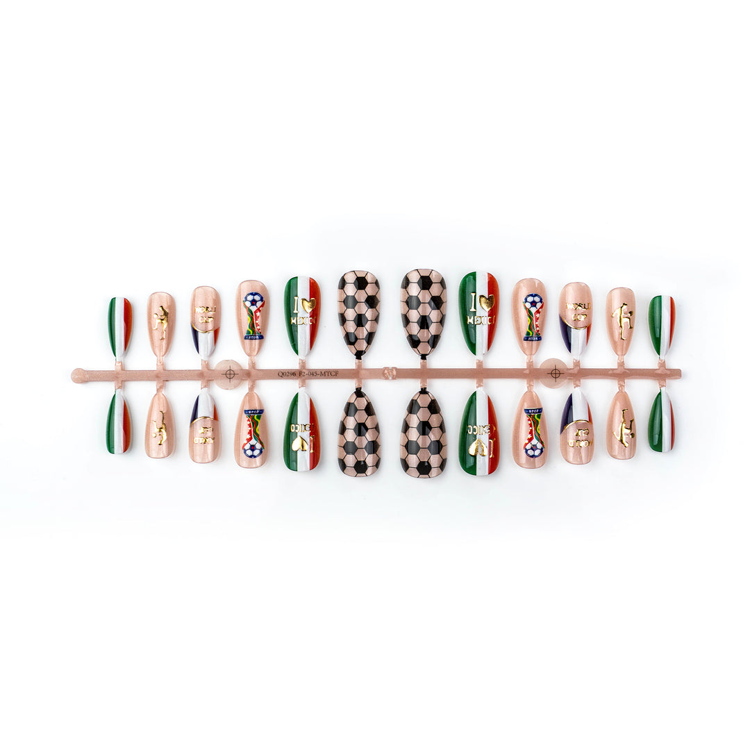 Sport-Themen Press-On Nail Art Set