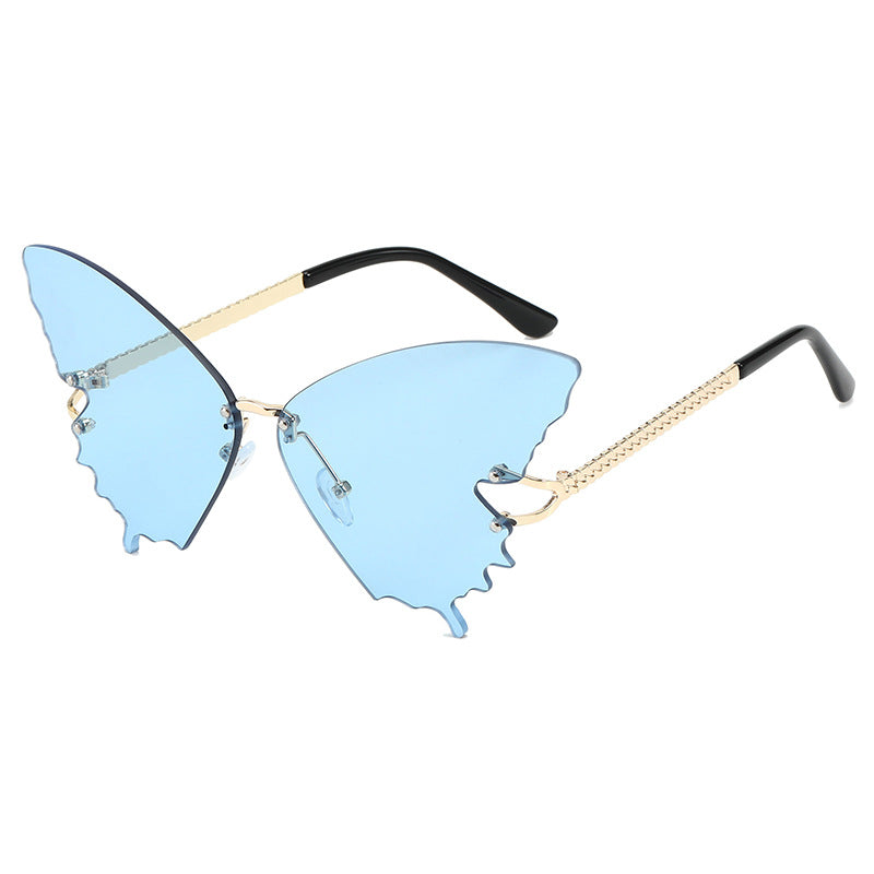 Damen extravagante Schmetterlings-Sonnenbrille Karnz