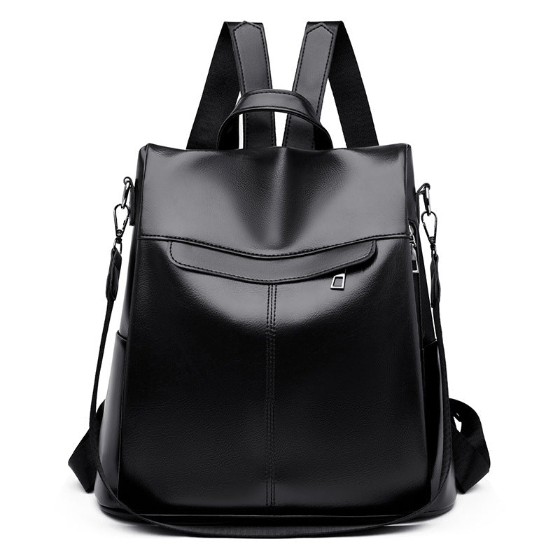 Vielseitiger Strukturierter Leder Rucksack Karnz