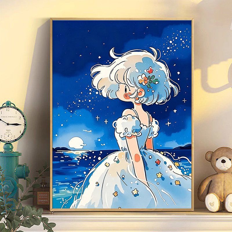 Himmlische Fantasie Illustration Wandkunst Karnz