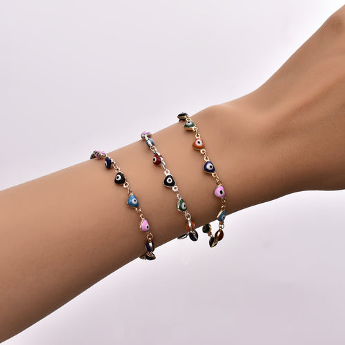Farbige Böse-Augen-Charms-Anklet Karnz