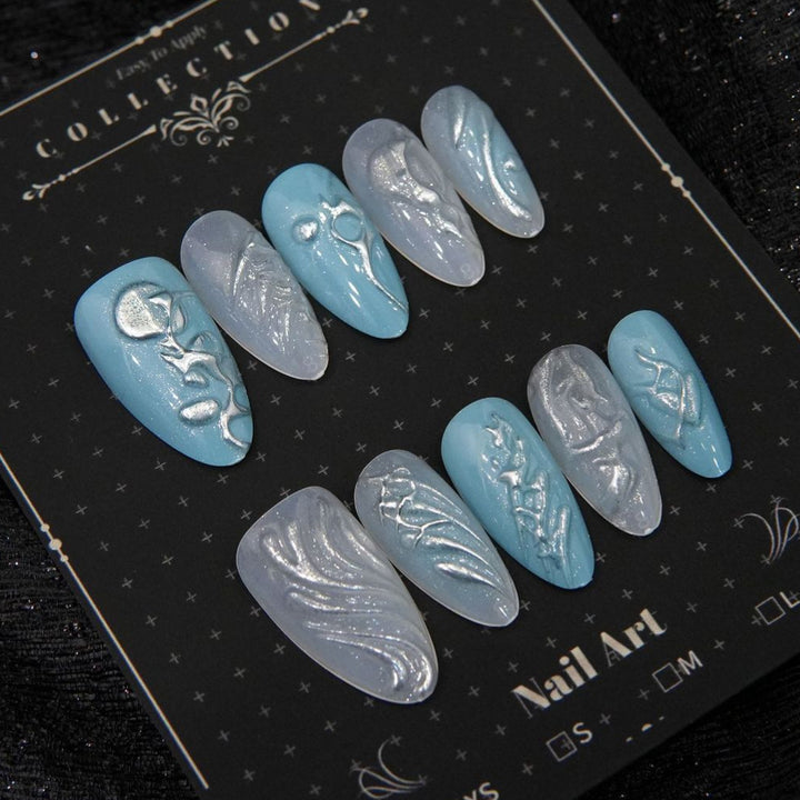 Künstlerische Press-On Nageldesigns