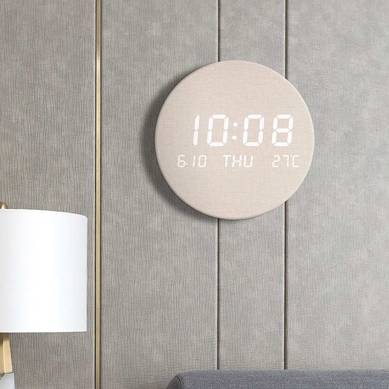 Runde Digitale Wanduhr mit Multifunktionaler Anzeige Karnz