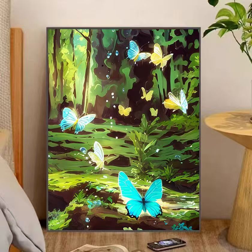 Fantasy Forest Schmetterling Wandkunst Karnz