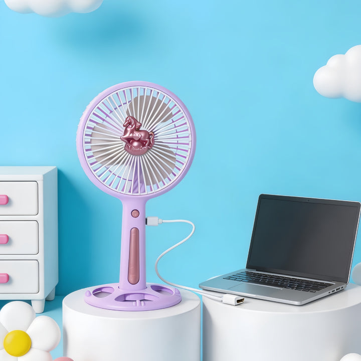 Damen Tragbarer Tischventilator mit kraftvollem Akku und USB-Ladefunktion Karnz
