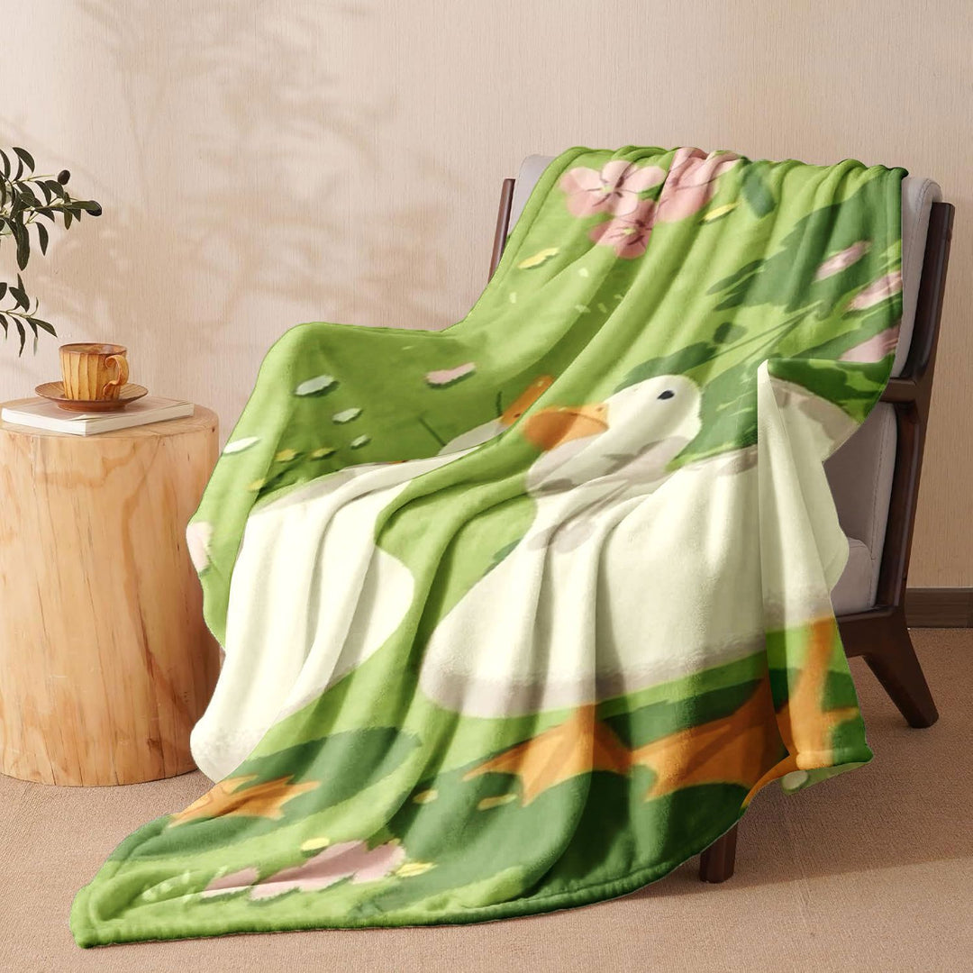 Launische Enten-Themen Fleece-Wurfdecke