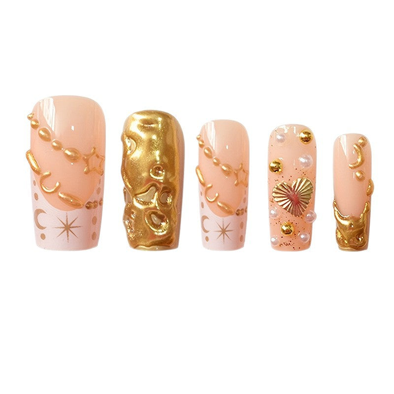 Dekorativer Goldverziertes Nagelkunstset Karnz